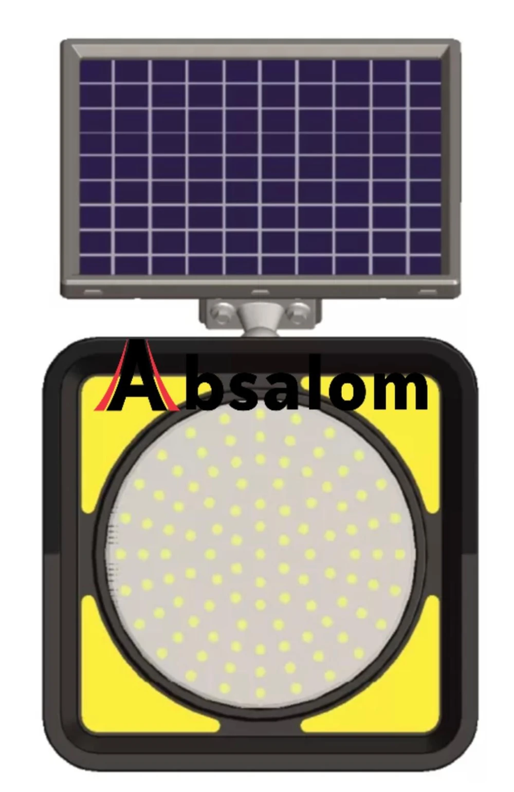 Indicator rutier solar cu leduri pentru avertizarea zonelor cu lucrari